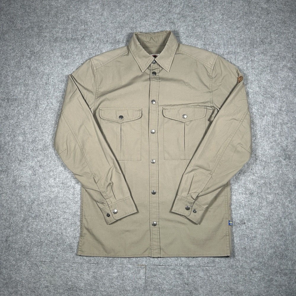 Fjallraven Greenland Shirt Men's Size Small Regular Beige Button‎ Down Workwear